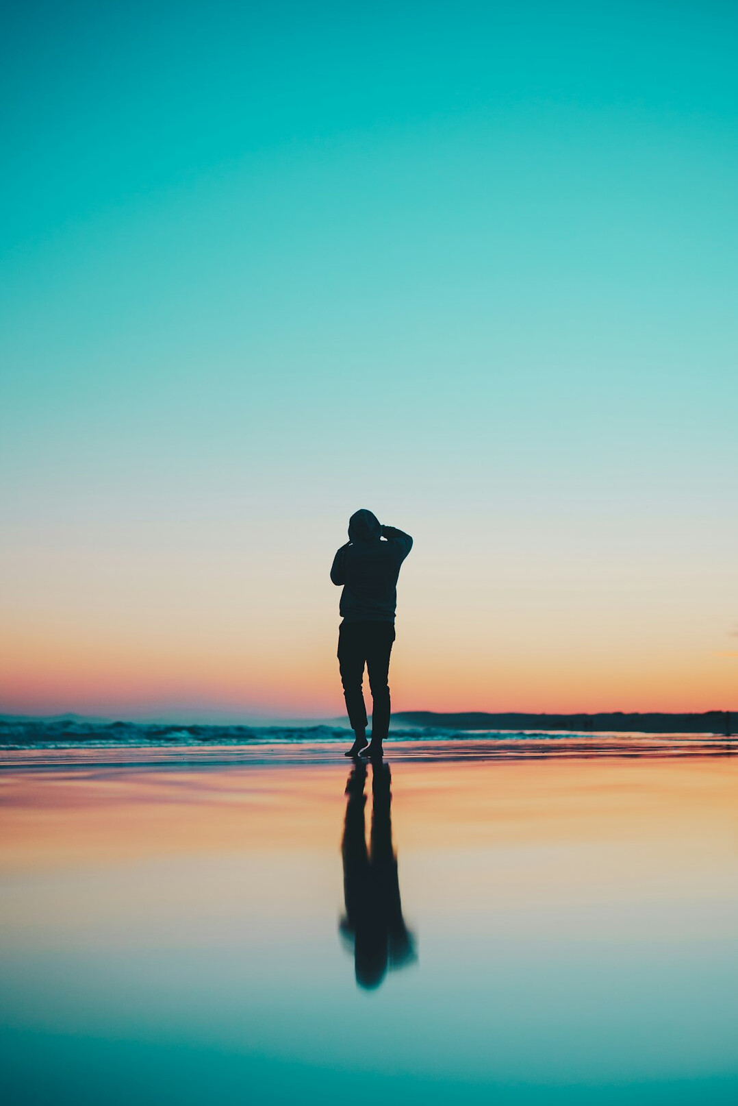 person reflecting alone