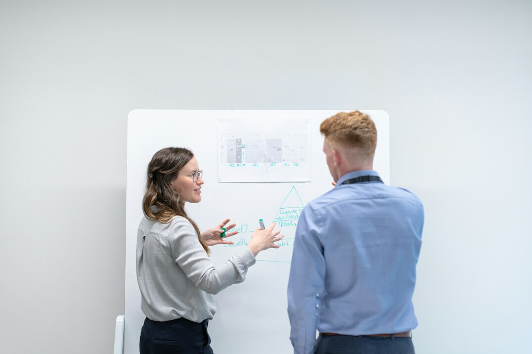 woman presenting ideas