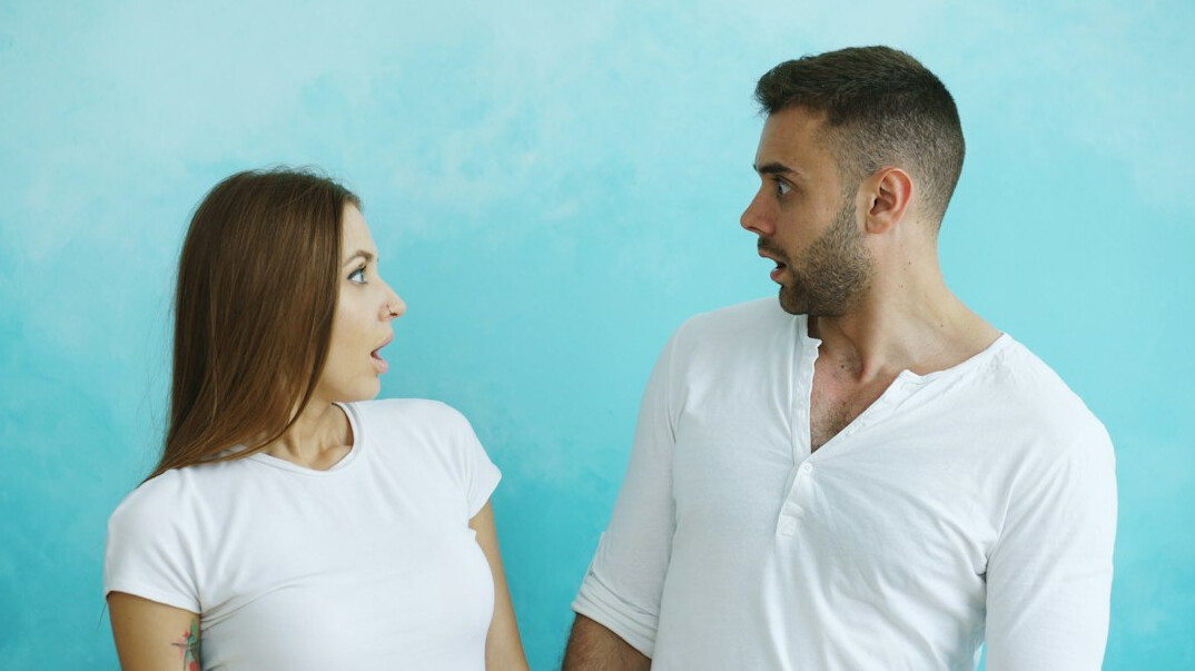 couple in heartfelt conversation