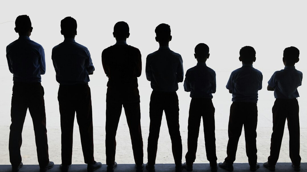 confident person in group